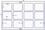 US5800 -3 3/4'' x 3''-12 up label on a 11'' x 17''sheet.