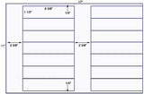 US5840-6 3/8''x1 1/2''-14 up label on a 11'' x 17'' sheet.
