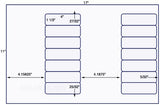 US5845 -4 '' x 1 1/3'' - 14 up label on a 11'' x 17'' sheet.