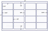 US5900 - 4'' x 2 1/2'' - 16 up label on a 11'' x 17''sheet.