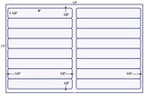 US5970-8'' x 1 1/4''-16 up Label on a 11'' x 17'' sheet.