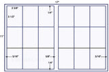 US5995-2 5/8''x3 1/2''-18 up label on a 11'' x 17'' sheet.