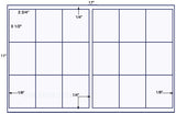 US6000-2 3/4''x3 1/2''-18 up label on a 11'' x 17'' sheet.