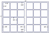 US7041-2 1/2'' Square 24 up on a 11'' x 17'' sheet.