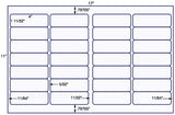 US7185-4''x1 11/32''-28 up label on a 11'' x 17'' sheet.
