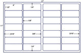 US7220-4''x1 1/2''w/perfs-28 up label on a 11'' x 17''sheet.