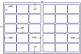 US7320-2 5/8''x2''-30 up label on a 11'' x 17'' sheet.