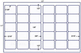 US7321-2 5/8'' x 2''-30 up label on a 11''x17'' sheet.