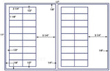 US7402-2 1/4''x1 1/8''-36 up label on a 11'' x 17'' sheet.