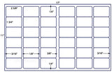 US7404-2 5/8''x1 3/4''-36 up label on a 11'' x 17''sheet.
