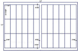 US7406-1 11/32''x3 11/32''-36 up label on a 11''x17''sheet.