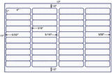 US7440-4''x 1''w/Gutter-40 up label on a 11''x17'' sheet.