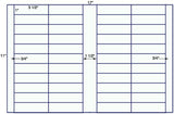 US7500-3 1/2'' x 1''-44 up label on a 11'' x 17'' sheet.