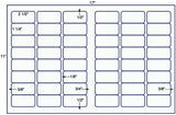 US7525-2 1/2''x1 1/4''-48 up label on a 11'' x 17''sheet.