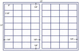 US7581-2''x1 1/2''-56 up label on a 11'' x 17'' sheet.
