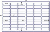 US7642-2 5/8''x1''Avery 5160 labels on a 11'' x 17''sheet.