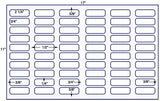US7660-2 1/4'' x 3/4'' label - 60 on a 11'' x 17'' sheet.