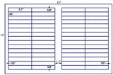 US7681-3.7''x .65'' - 60 up label on a 11'' x 17''sheet.