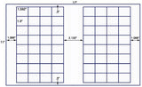 US7701-1.592'' x 1.3''-64 up label on a 11'' x 17'' sheet.