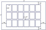 US8561 -2'' x 2 3/4'' -18 up label on a 11'' x 17'' Sheet.