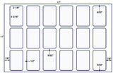 US8560-18 up 2 1/8''x3 5/16'' label on a 11'' x 17'' sheet.