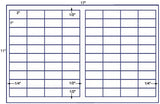 US7739 - 2'' x 1'' - 80 up label on a 11'' x 17'' sheet.