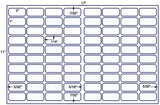 US7740-2'' x 1'' - 80 up label on 11'' x 17'' sheet.