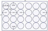 US8200 - 2 1/2'' circle 24 up label on a 11'' x 17'' sheet.