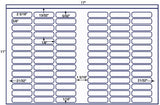 US7800-2 5/16''x5/8''-84 up label on a 11'' x 17'' sheet.