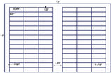 US7801-2 3/8'' x 3/4''-84 up label on a 11'' x 17'' sheet.