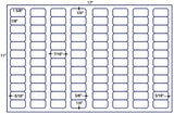 US7840-1 5/8''x7/8''-96 up label on a 11'' x 17''sheet.