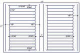 US8020-5 13/16''x21/32''-30 up label on a 11'' x 17''sheet.