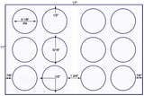 US8181-3 1/8'' Diam. circle 12 up on a 11'' x 17'' sheet.
