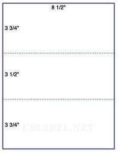 US1122-Hz perfs at 3.75''& 7.25''-8.5'' x 11'' label sheet.