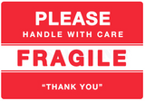3'' x 5'' - 500 ''Please Handle with Care'' 5'' O.D. on 3'' core 4,000 Labels.