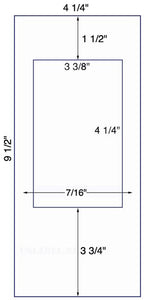 US9503-3 3/8'' x 4 1/4'' Label on 9 1/2'' x 4 1/4'' sheet.