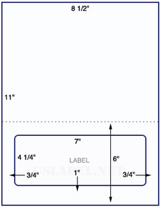 US0019PAY-8.5''x11' PAY Invoice w/ 7'' x 4 1/4'' label.