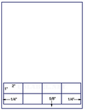 US200108 - 8 1/2'' x 11'' with 8 - 2'' x 1'' Sq. C. labels.