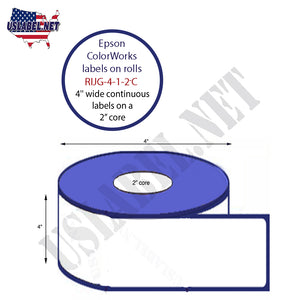4'' Wide Continuous label on a 2"Core with a 4″ O.D.