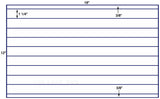 US0399-1 Up 12'' x 18'' Label-10 Vertical Back Scores.