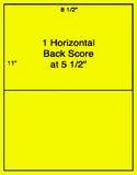 US1023 - 8.5 x11 - 1 horizontal back score Label sheet.