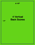 1,000 Fluorescent Green Laser Only sheets with Permanent adhesive