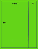 1,000 Fluorescent Green Laser Only sheets with Permanent adhesive
