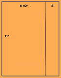 1,000 Fluorescent Orange Laser Only sheets with Permanent adhesive