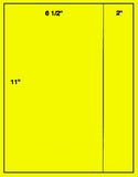1,000 Fluorescent Yellow Laser Only sheets with Permanent adhesive