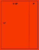 1,000 Fluorescent Red Laser Only sheets with Permanent adhesive