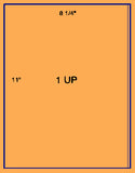 1,000 Fluorescent Orange Laser Only sheets with Permanent adhesive