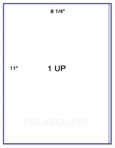 US1040 - 8 1/4'' x 11'' on a 8 1/2" x 11" label Sheet