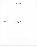 US1040 - 8 1/4'' x 11'' on a 8 1/2" x 11" label Sheet