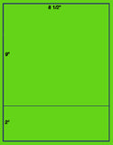 1,000 Fluorescent Green Laser Only sheets with Permanent adhesive